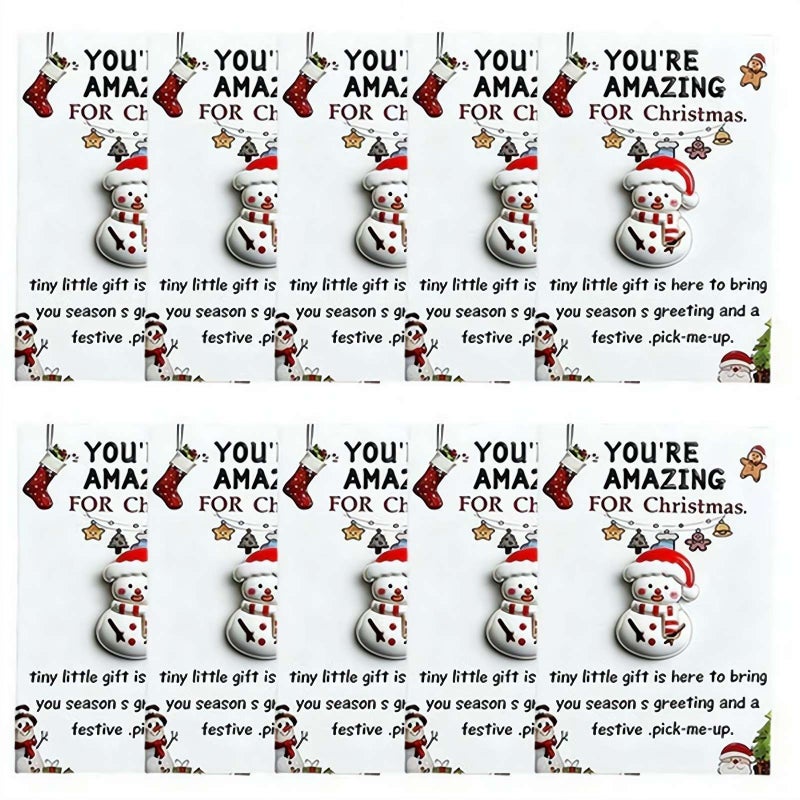 Christmas Pocket Hug, 10pcs Christmas Greeting Cards, Pocket Hugs, Xmas Note Cards for Coworker Employee Family Friends (F) - Image 1